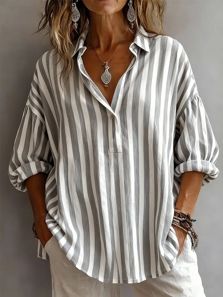 Camicia  Donna Righe Oversize