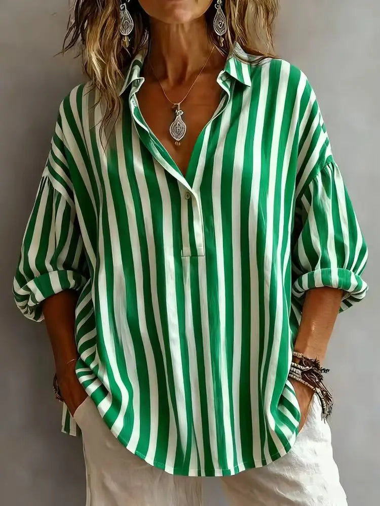 Camicia  Donna Righe Oversize
